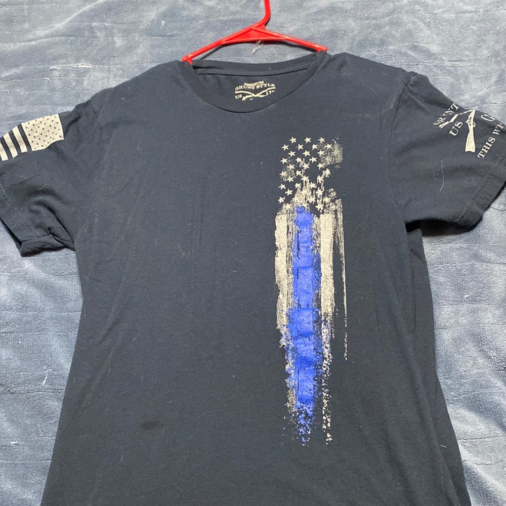 Grunt Style blue flag tshirt